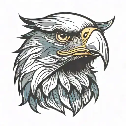 eagle face tattoo design idea