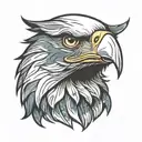 eagle face tattoo design idea