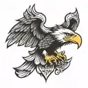 eagle face tattoo design idea