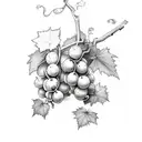 vine and branches with grapes half sleeve tattoo design idea