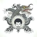 text: BNWO tattoo design idea