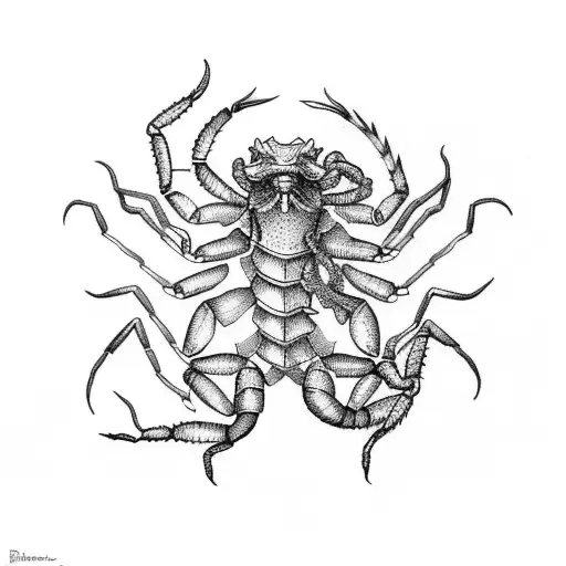 Scorpion Fighting a Dragon tattoo design idea
