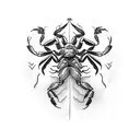 Scorpion Fighting a Dragon tattoo design idea