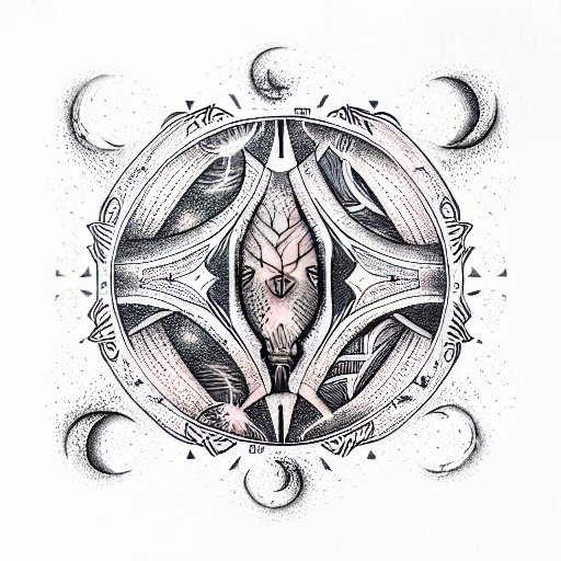 Moon tattoo design idea