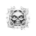 memento mori written in 3d style along with a 3d design of clock half of which should be fading and half real. aggressiv tattoo design idea