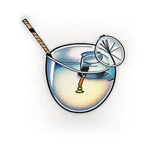 whisky glass with mouse hanging on the edge  tattoo design idea