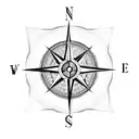 Compass tattoo design idea