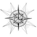 Compass tattoo design idea
