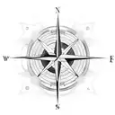 Compass tattoo design idea