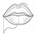 Lips tattoo design idea