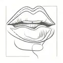 Lips tattoo design idea