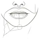 Lips tattoo design idea
