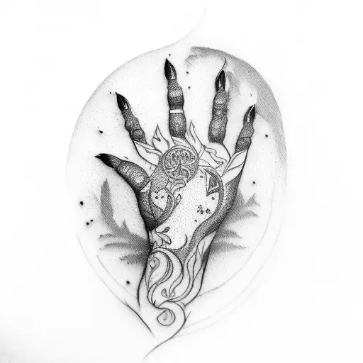 fatima's hand tattoo design idea