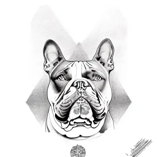 American bully tattoo design idea