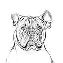 American bully tattoo design idea