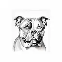 American bully tattoo design idea