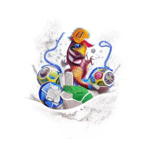 mar arena sol vino tattoo design idea