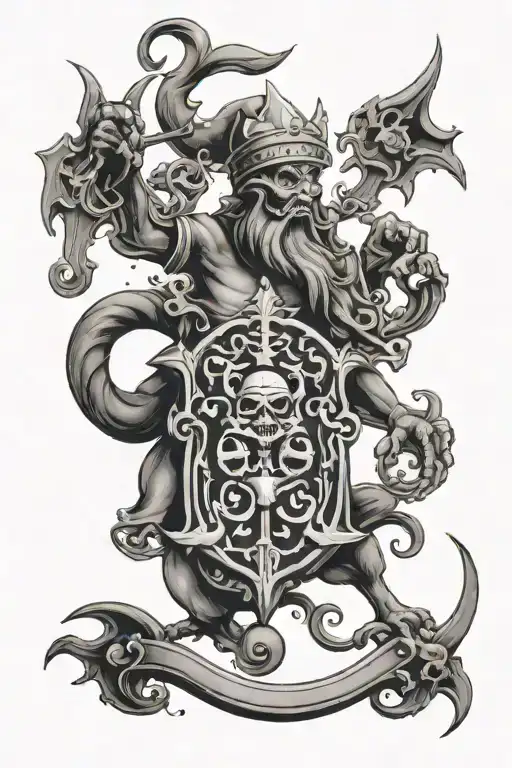 "skitz" in old english tattoo design idea