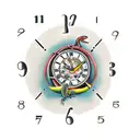 Lizard trapped inside a Broken clock  tattoo design idea