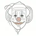 sad clown  tattoo design idea