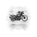 tattoo of a motorcycle riding across buenos aires tattoo design idea