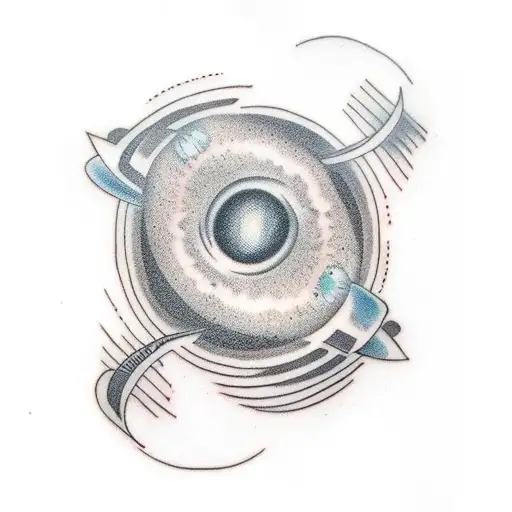 black hole tattoo design idea