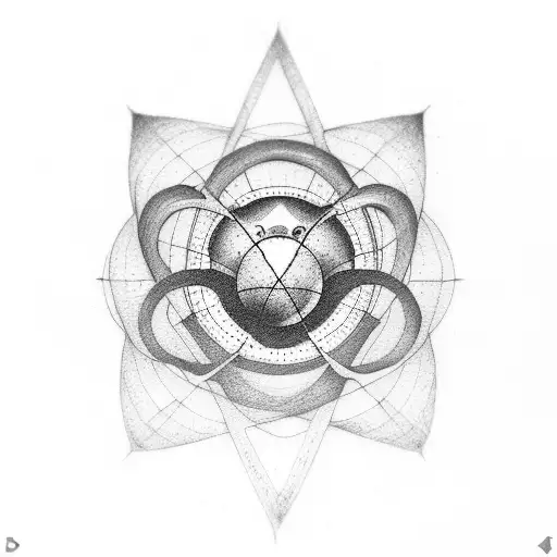 hydrogen atom tattoo design idea