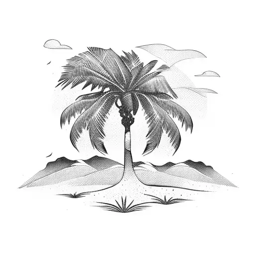 Palm Tree tattoo design idea