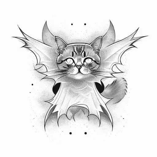 i want a tattoo design that depicts a bat on the forearm, breaking through  a brick wall with detailed cracks from which it emerges. the bat should  have its wings spread and