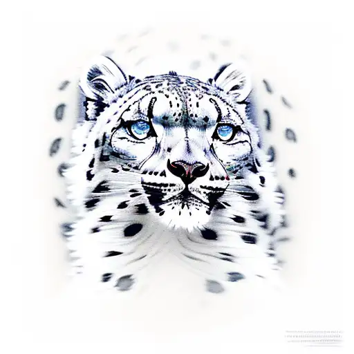 snow leopard with wings from an eagle tattoo design idea