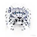 snow leopard with wings from an eagle tattoo design idea