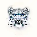 snow leopard with wings from an eagle tattoo design idea