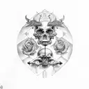 memento mori tattoo design idea