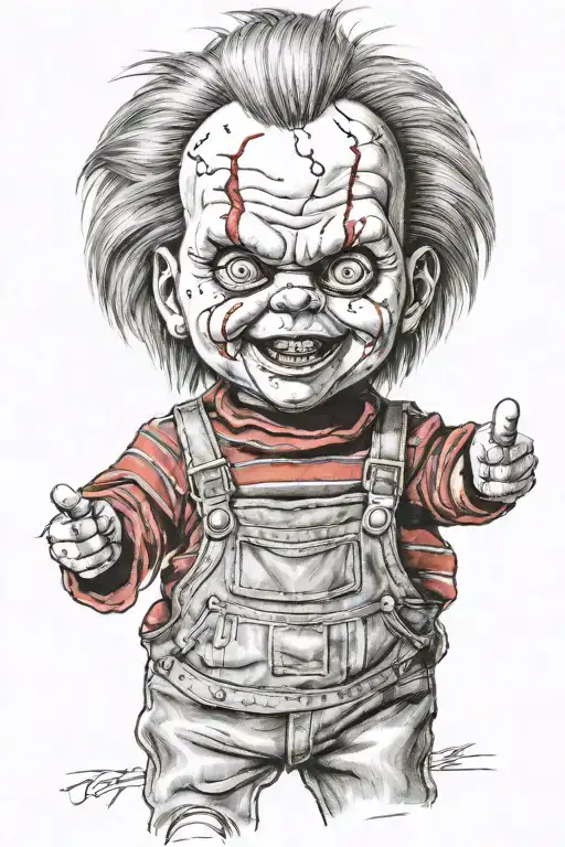 Chucky doll tattoo design idea