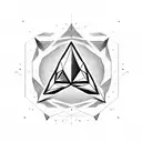 sims triangle logo tattoo design idea