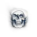 skull and dagger tattoo design idea