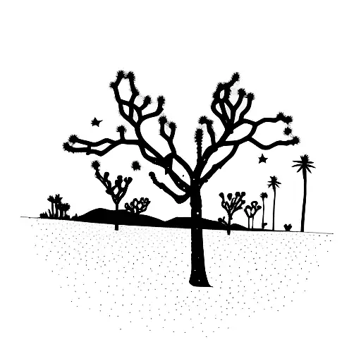 Joshua tree tattoo design idea