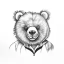 teddy bear tattoo in american traditional style tattoo design idea
