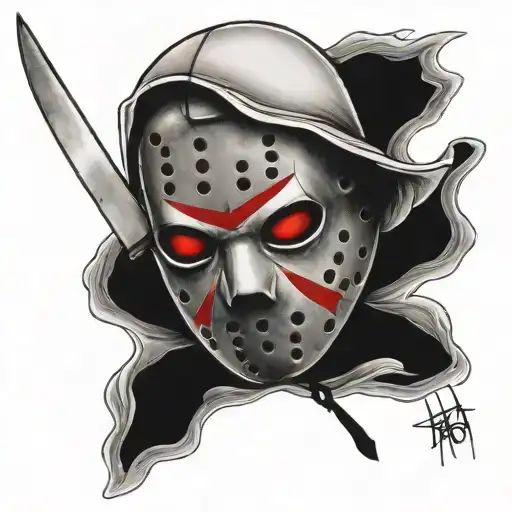 friday the 13th horror tattoo design idea