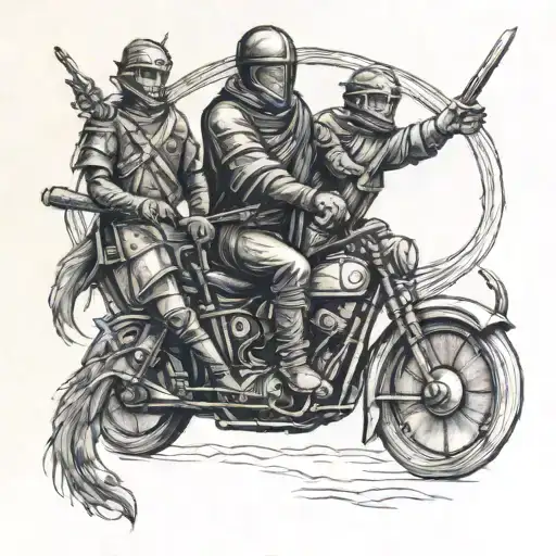 friday the 13th century ride tattoo design idea