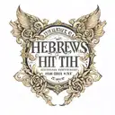 hebrews 11:1 chest tattoo written like Hindi for chest tattoo design idea