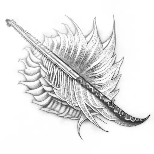 Silver Fern, Harp tattoo design idea