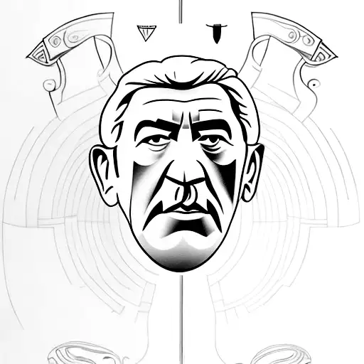 a creative design made from the letters of my grandads name which is ANTHONY QUINN tattoo design idea