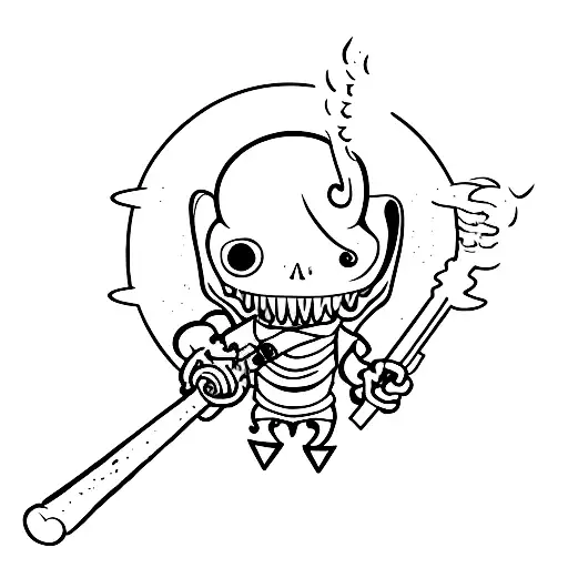 Cute Grim Reaper firing someone  tattoo design idea