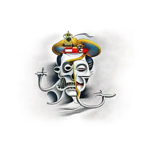 Creepy in the style of Salvador Dali  tattoo design idea