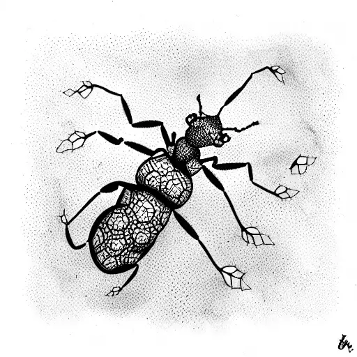 ant tattoo design idea