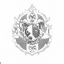 stencil di un tatuaggio polinesiano da avvolgere sull'avambraccio che rappresenta l'idea di fatica, necessaria per viver tattoo design idea