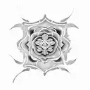 stencil di un tatuaggio polinesiano da avvolgere sull'avambraccio che rappresenta l'idea di fatica, necessaria per viver tattoo design idea