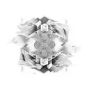 abstract brush storke and paind splater, with negative voids,  full hand sleeve  tattoo design idea