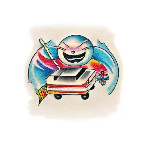 live laugh toaster bath  tattoo design idea